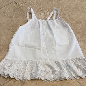 Max Studio Kids White Eyelet Hem Top